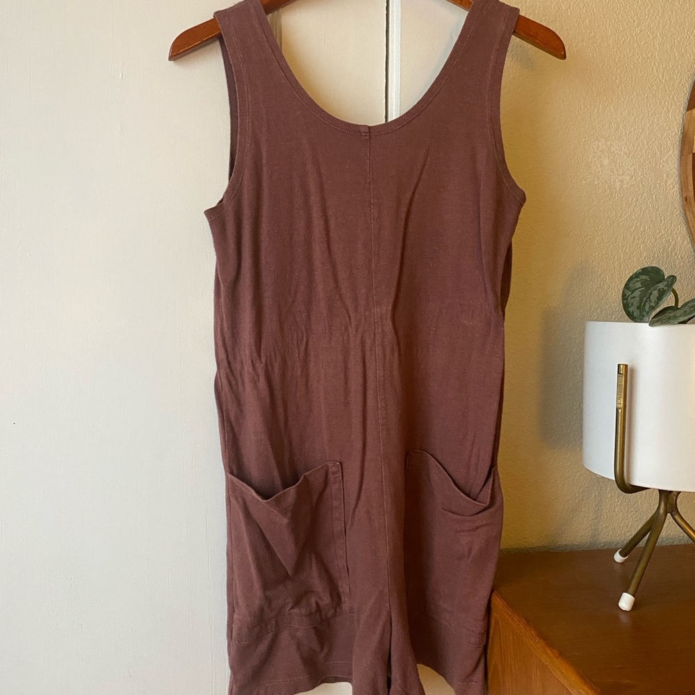 Sleeveless Brown Jumpsuit